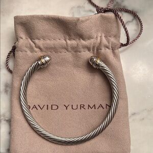 David Yurman Silver and Gold Cable Bracelet